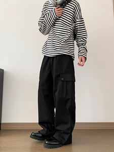 春季新款韩版工装垂坠感长裤 K640/P85图片