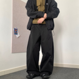 2025秋季纯色宽松阔腿裤直筒休闲裤A228/K635/P85，男装休闲裤，电商A228