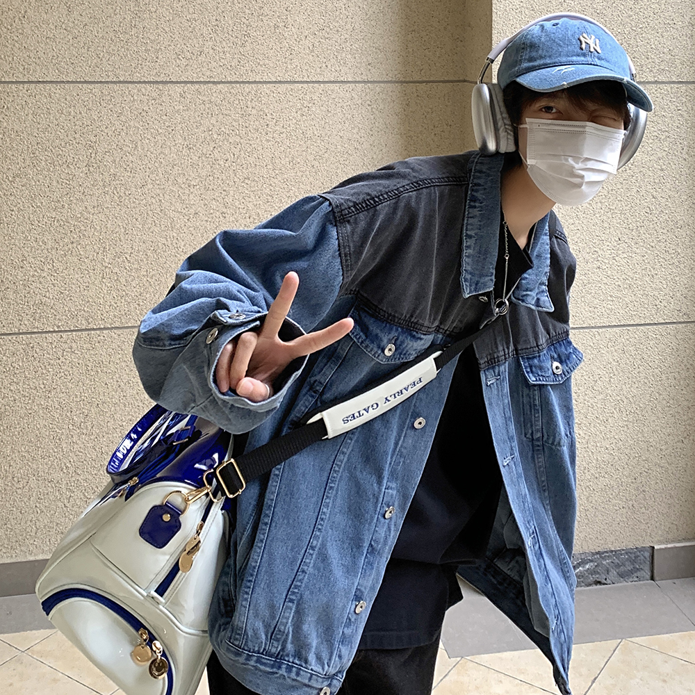 2025春季韩版拼色牛仔夹克A228/JK535/P98，男装夹克，电商A228