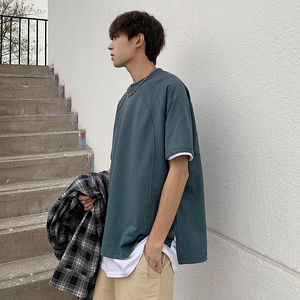 纯色立体线条修身短袖T恤 2色 T701/P40图片