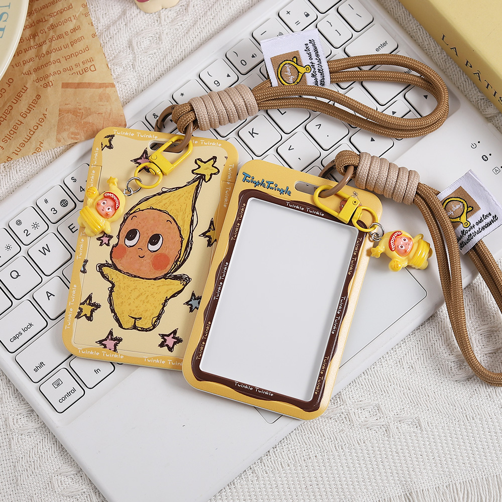 涂鸦星星人公交卡套饭卡学生地铁卡挂脖工作证保护套动漫周边可爱