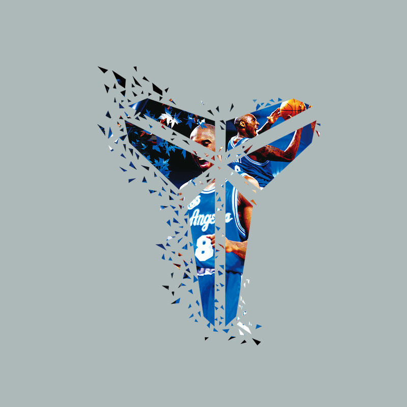 运动潮牌飞人篮球t恤热转印贴黑曼巴纪念logo烫图a级过粉胶印烫画