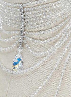 同款秀场款长流苏水晶吊坠多层长项链复古多色施华洛吊坠款