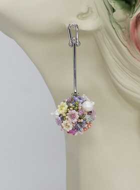 手工米珠定制款 绿野仙踪花园款手环耳环 材料包 成品