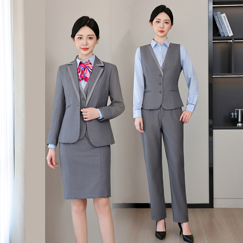 职业装西装马甲套装女新款