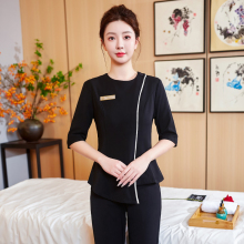 足疗足浴技师工作服女高端气质套装夏季美容院养生馆月子中心工装