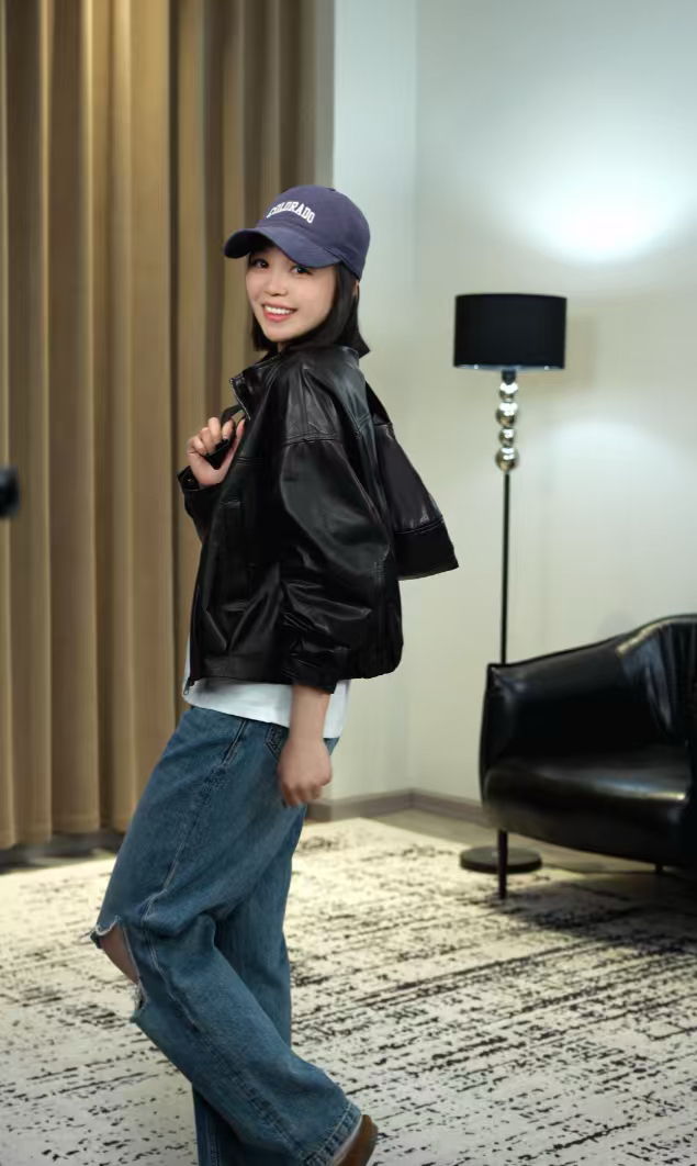 春款高级感真皮绵羊皮短款立领小个子机车油蜡皮女外套603