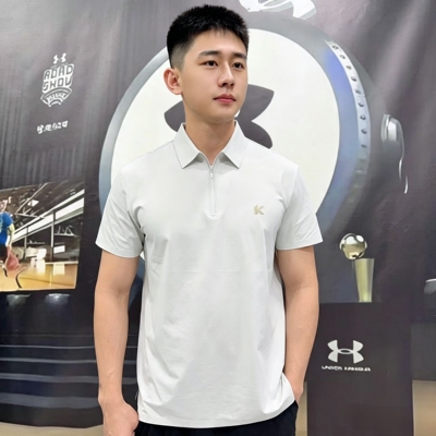 静姐奥莱正品0702科比夏季速干半拉链polo冰丝透气户外运动休闲