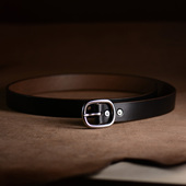 草头手工定制美国霍尔文cxl头层牛皮腰带 牛仔休闲百搭 30宽男女