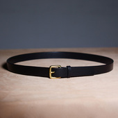 手工定制纯铜纯牛皮皮带中性款 2.5CM宽度牛仔休闲外衣束腰带 女款