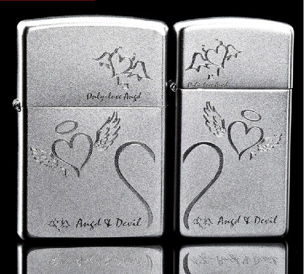 Zippo/之宝情侣对机磨砂