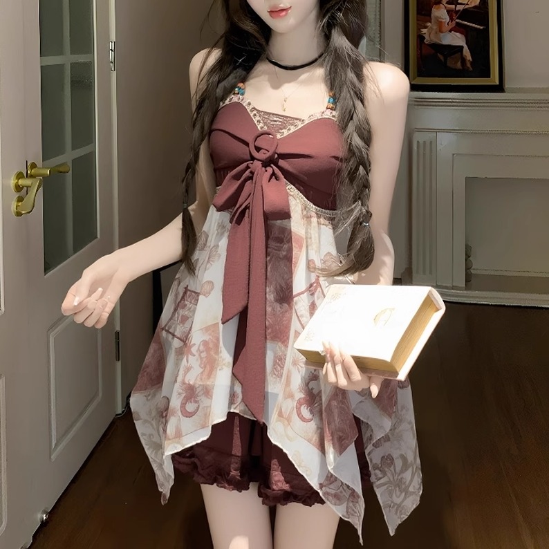 辣妹性感纯欲风上衣半裙两件套