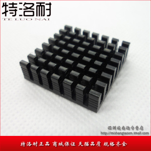 特洛耐 散热片 28*28*8MM 开槽 黑色