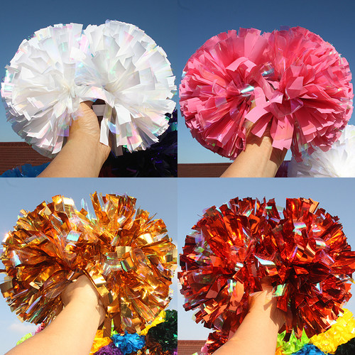 七彩啦啦舞蹈比赛表演花球