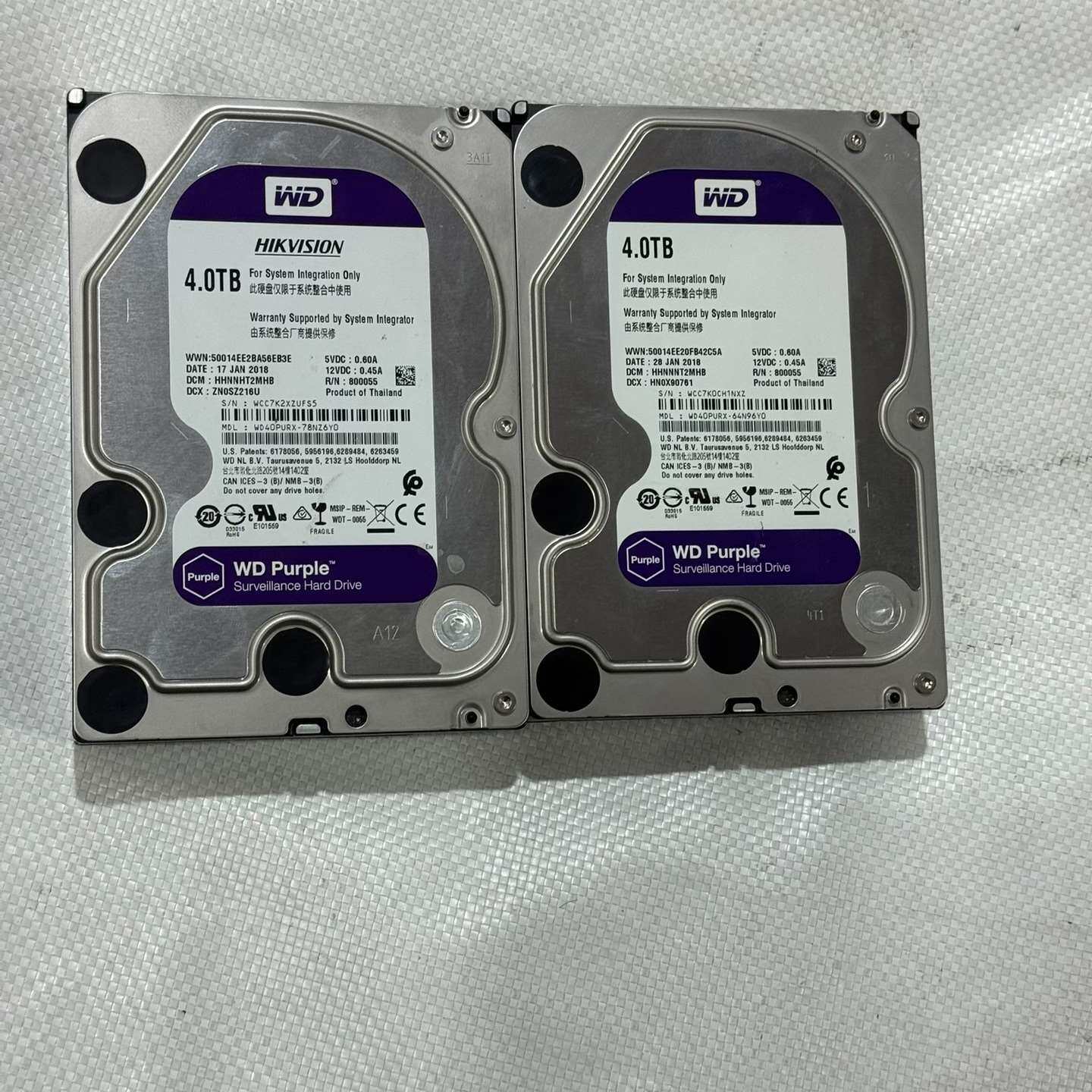 西数4T紫盘，成色漂亮，无坏道议价及维修！