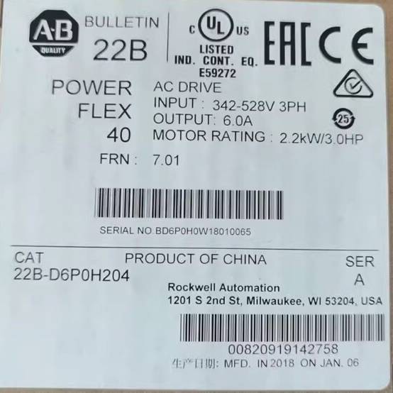 AB变频器22B-D6P0H204议价 维修！！！