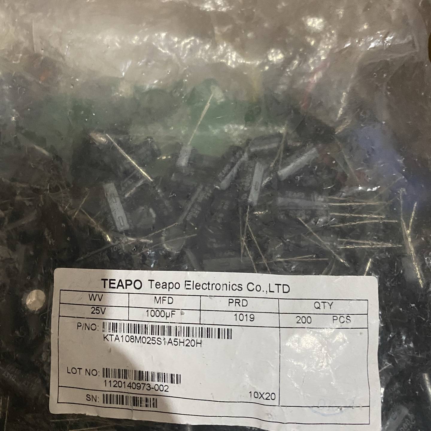 TEAPO电容 25V 1000uf 新的 200个议价 维修！！！