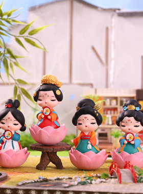 古风国潮唐仕女不倒翁创意潮玩文