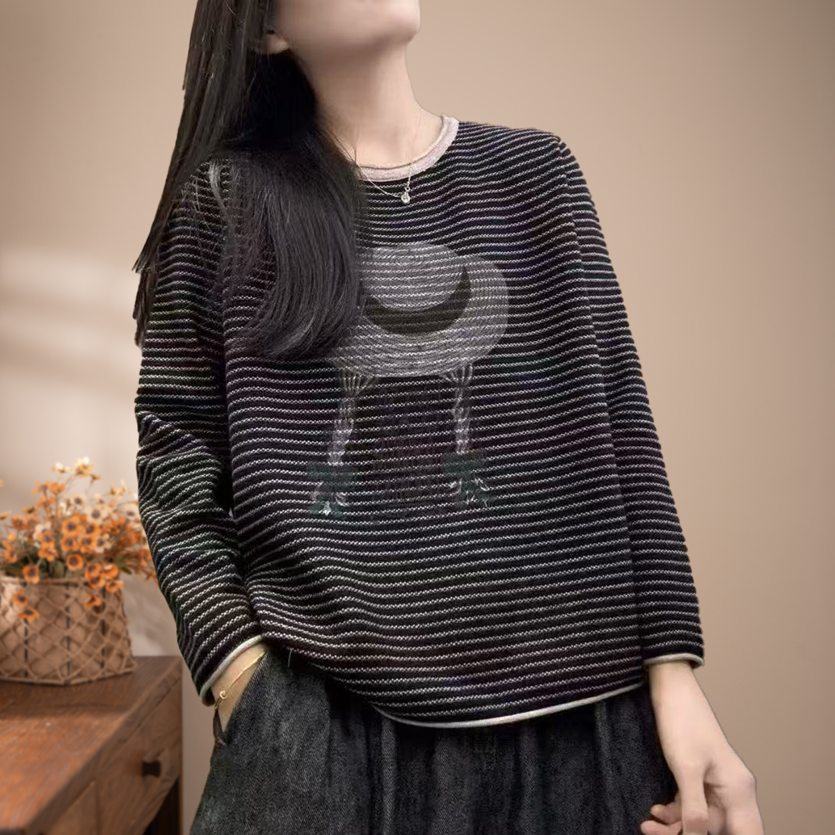 御寒时尚韩系内搭宽松上衣