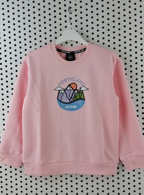 特价诺诗兰童装秋款女童舒适套头无帽卫衣CO135105