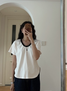 夏装新款 简约白色短袖T恤 0.15KG