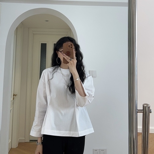 衬衣 日系纯色套头系带衬衫 0.23KG 新款 春装