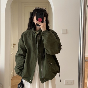 风衣外套 帅气立领短款 春新款 法式