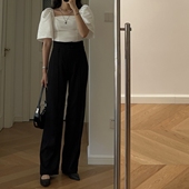 0.45KG 秋装 帅气高腰西裤 新款 长裤 法式