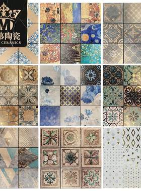 镀金小花砖200X200MM佛山制造
