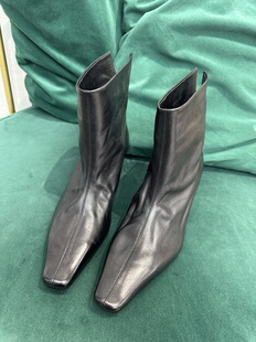 小猫跟一脚蹬女靴 水洗牛皮 2025新款 极简小方