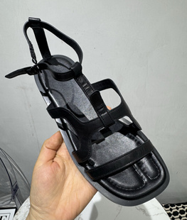 罗马凉鞋 百搭舒适平底H凉鞋 时尚 2025春夏新款