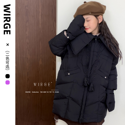 韦氏女童红色羽绒服大童女孩