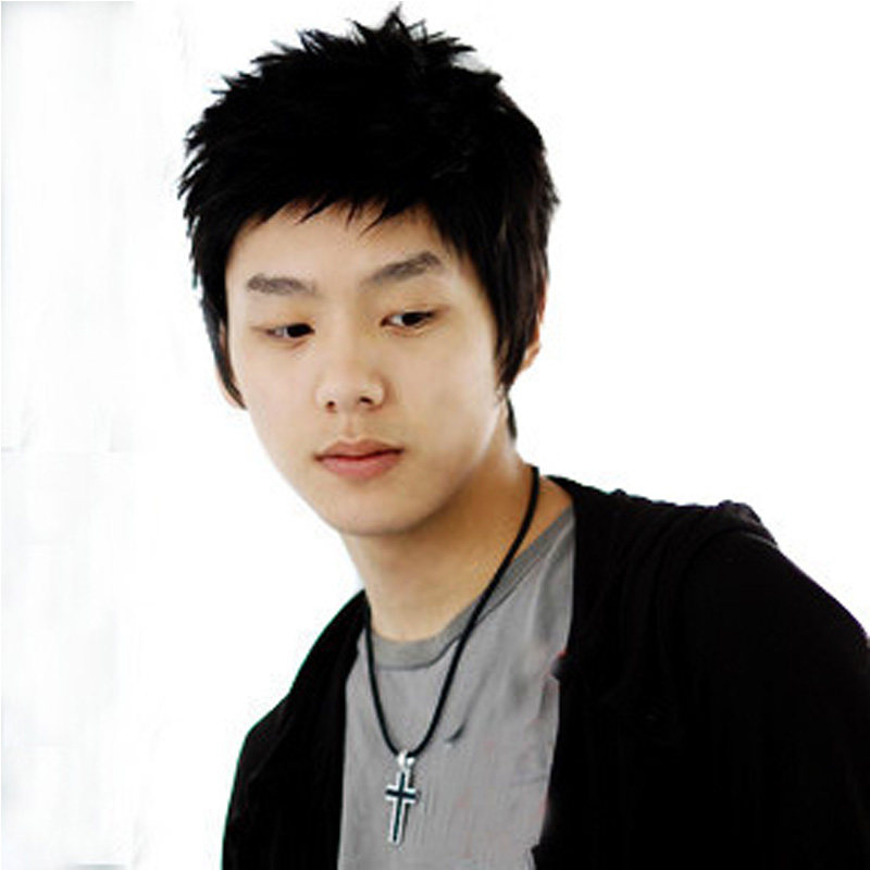 超短刺发 全真发假发 真发发套 男士中老年假发 男式短发短型男