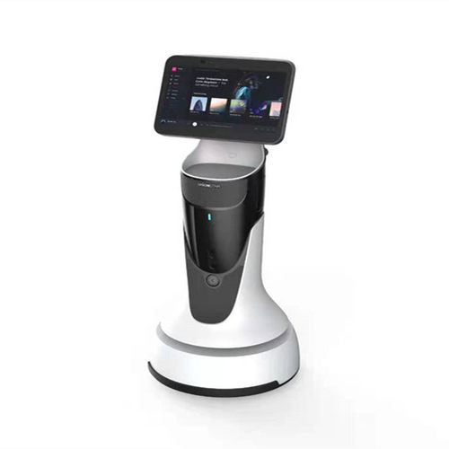 酒店宾馆餐厅饭店端传菜送餐自动感应前台迎宾商用无轨智能机器人