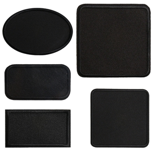 黑色刺绣布丁破洞衣服布贴补丁贴破洞修复贴羽绒服贴DIY装 饰纯色