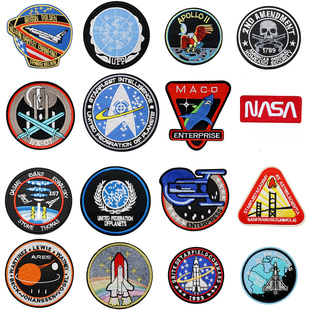 时尚补丁贴刺绣贴布贴宇航员绣花贴DIY衣服胸章袖标牛仔贴布