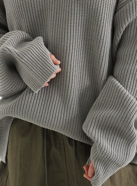 灰色现货heavy hand warmer knit (unisex)