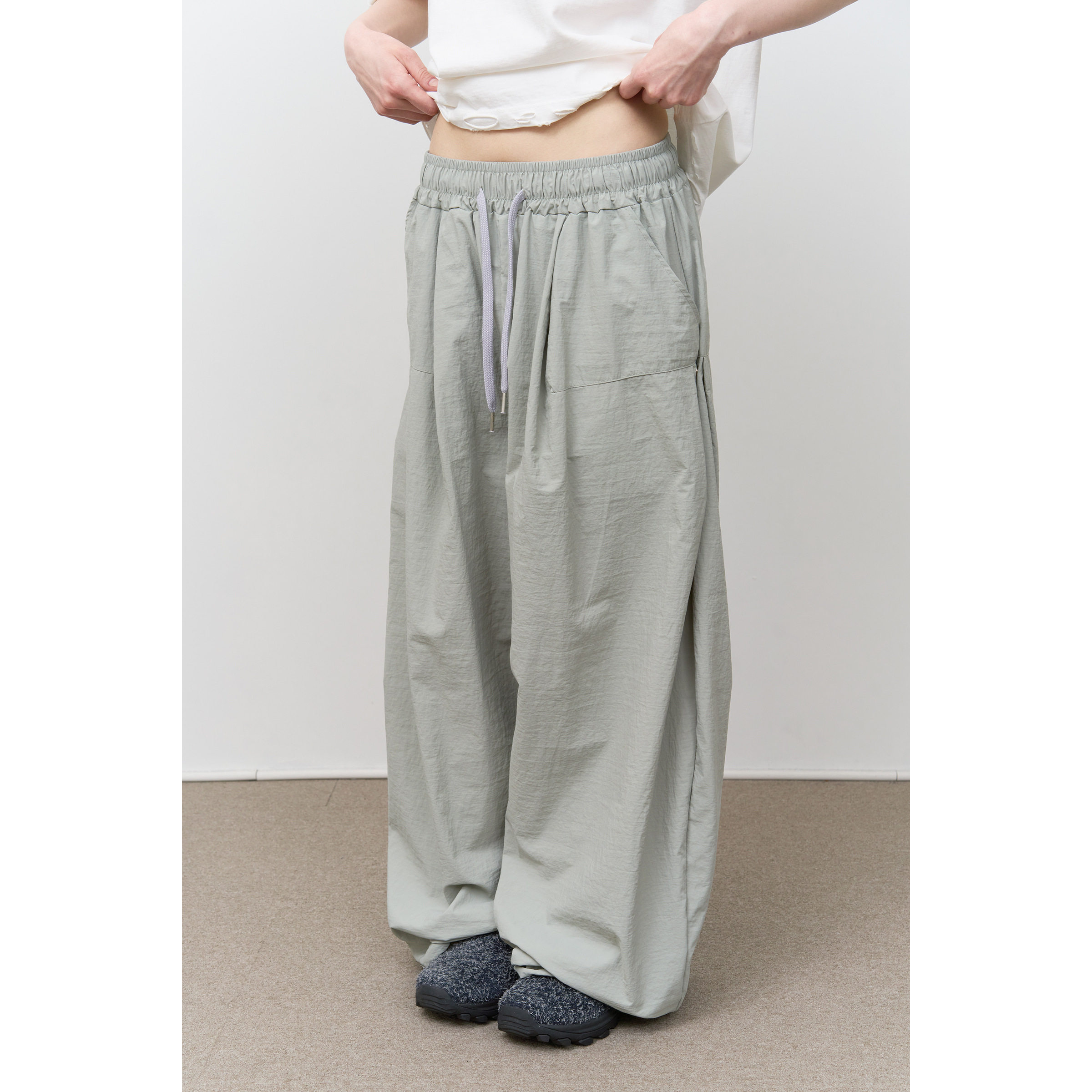Step Nylon Balloon Pants (3color)