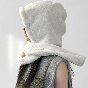 muffler hood mink fur