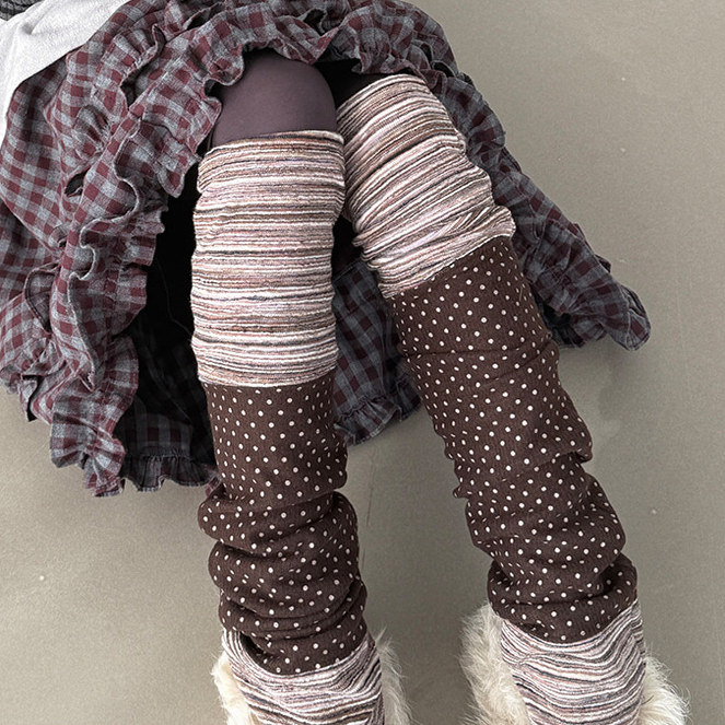 mixed pattern leg warmer
