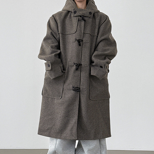 oversize duffle hood long coat (unisex)