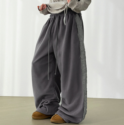 fleece tape wide banding pants (unisex)
