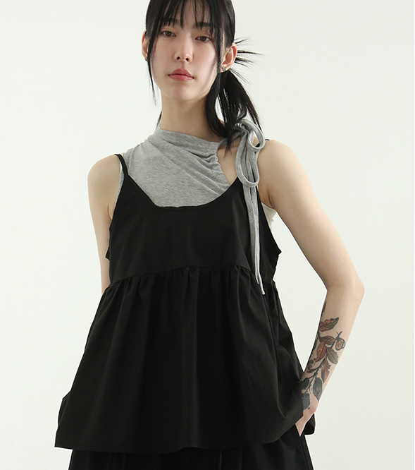 cotton flare sleeveless top 女装/女士精品 背心吊带 原图主图