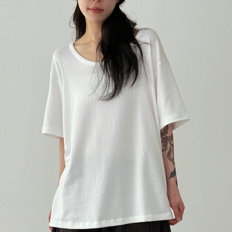round neck mild half tee