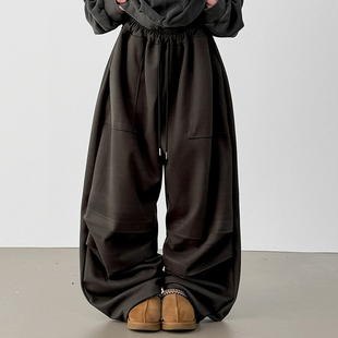 tuck two banding pants fatigue unisex pocket