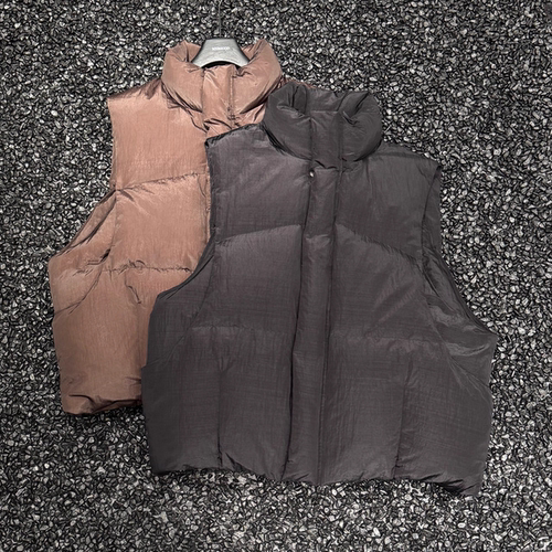 【羽绒马甲】秋冬款男士90鸭绒简约肌理纹百搭单排扣立领羽绒马甲