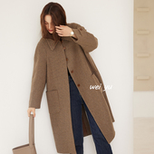 格子呢子大衣女2025秋冬新款 薇语大码 女装 通勤高级感宽松毛呢外套