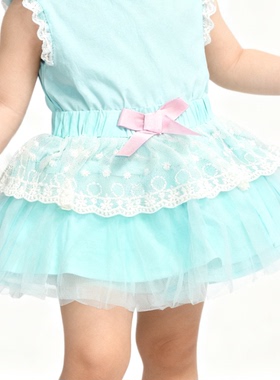 小野豹童装夏季短裙女宝宝多层大摆纱裙女童裙YGq25360