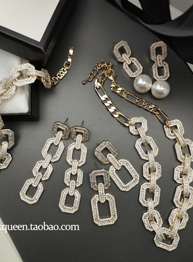 轻奢宴会婚礼闪钻项链耳钉手链