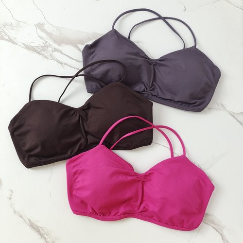 前褶皱Bra可拆卸胸垫 DF家新品运动文胸chao显背 防震健身内衣女